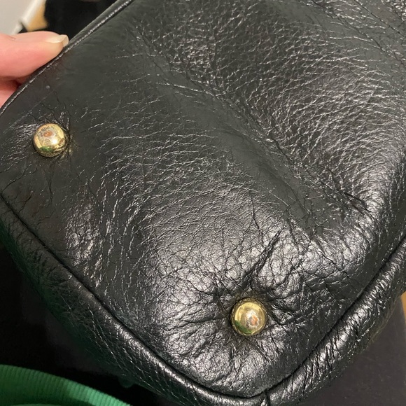 Emma Fox large leather and suede shoulder bag - Picture 6 of 9